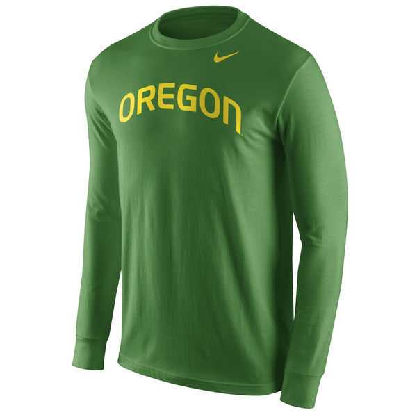 Oregon Ducks Nike Wordmark Long Sleeve WEM T-Shirt - Green -,We sell and wholesale Oregon Ducks Nike Wordmark Long Sleeve WEM T-Shirt - Green - on line form chian!